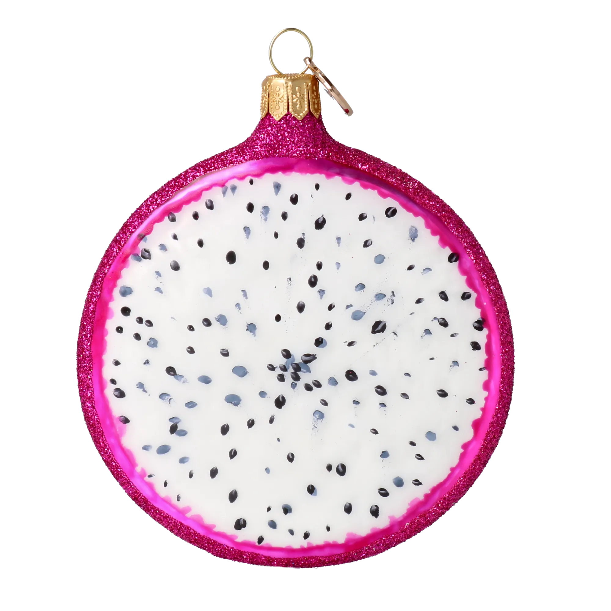 Dragon Fruit. Handmade Glass Christmas ornament. 2022-245