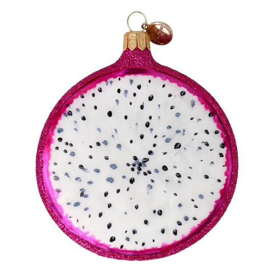 Dragon Fruit. Handmade Glass Christmas ornament. 2022-245