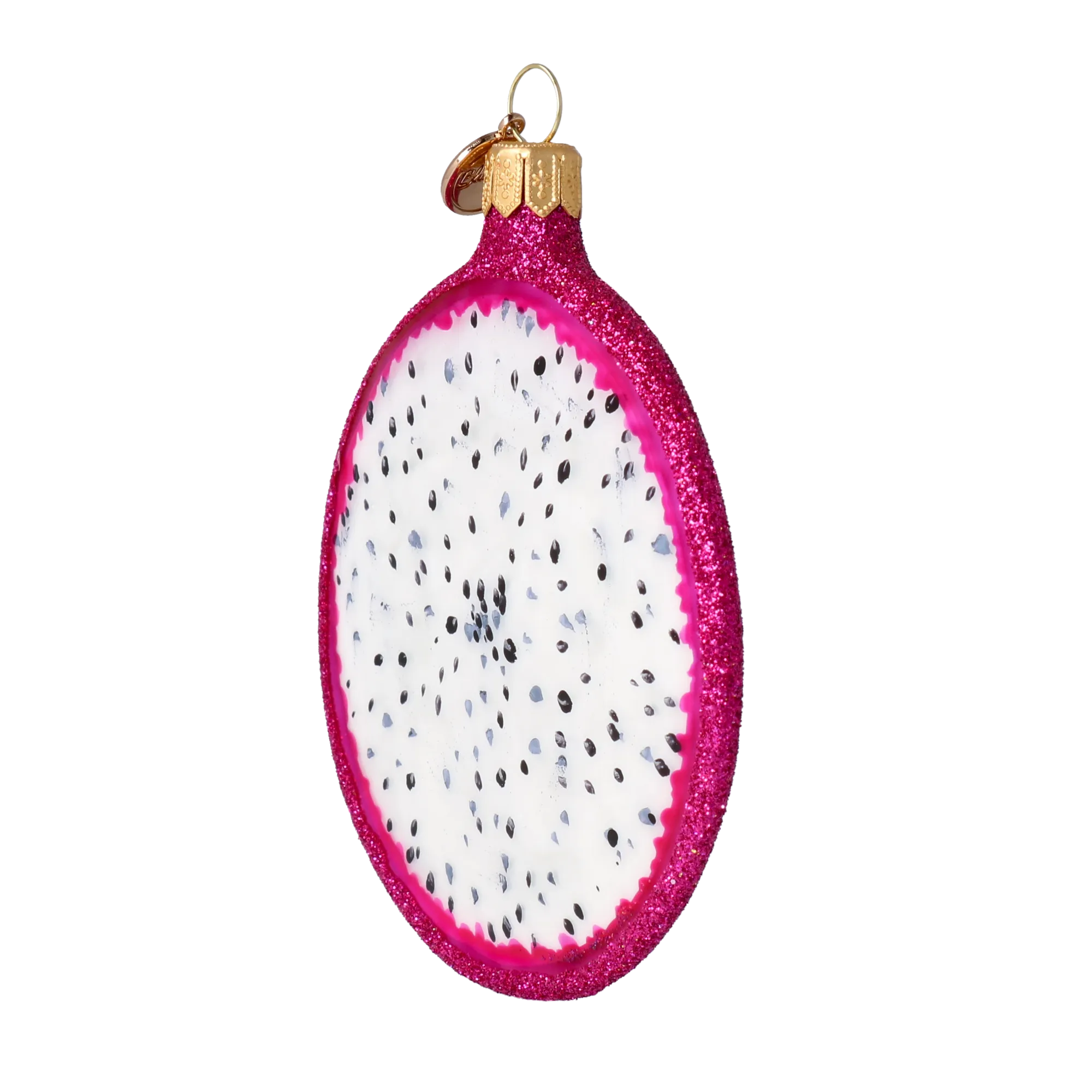 Dragon Fruit. Handmade Glass Christmas ornament. 2022-245
