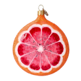 Załaduj obraz do przeglądarki galerii, Grapefruit slice. Handmade Glass Christmas ornament. 2022-246
