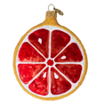 Załaduj obraz do przeglądarki galerii, Grapefruit slice. Handmade Glass Christmas ornament. 2022-246
