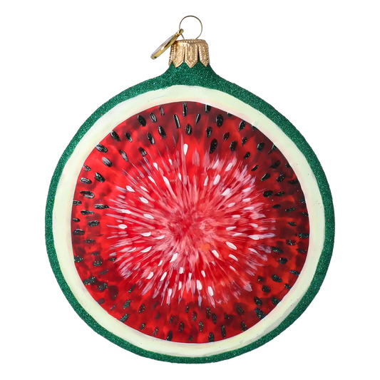 Plaster Arbuza Szklana Ozdoba Ręcznie malowana Owoc