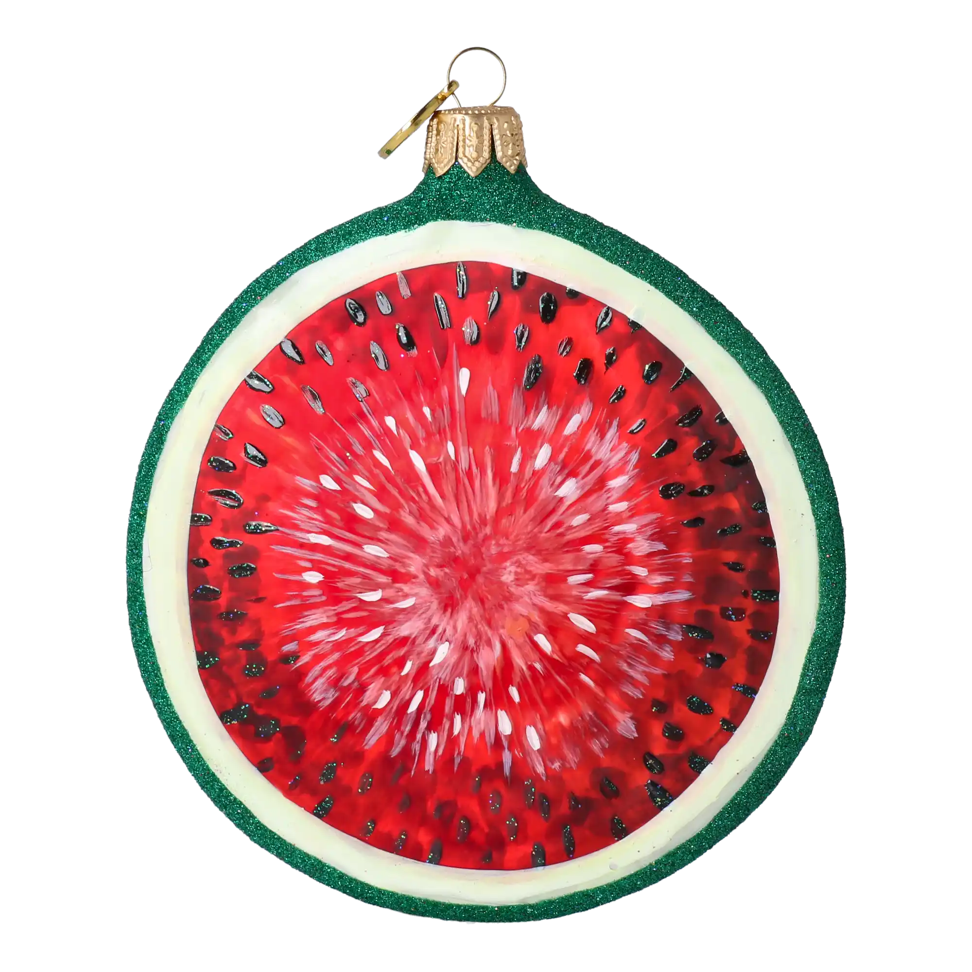 Plaster Arbuza Szklana Ozdoba Ręcznie malowana Owoc