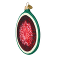 Załaduj obraz do przeglądarki galerii, Ruby Watermelon Slice Premium christmas glass ornament 2022-248
