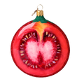 Crimson Harvest Heart | Hand-Painted Glass Ornament | Blubom 2022-250