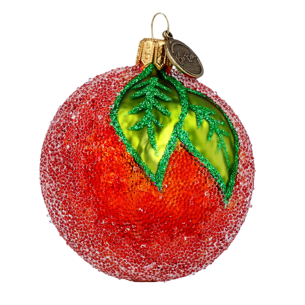 Amber Solstice Rime | Hand-Painted Glass Ornament | Blubom 2022-251