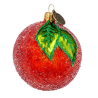 Amber Solstice Rime | Hand-Painted Glass Ornament | Blubom 2022-251