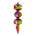Load image into Gallery viewer, Majestic Rainbow Drop. Handmade Glass Christmas ornament. 2022-256
