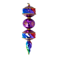 Load image into Gallery viewer, Majestic Rainbow Drop. Handmade Glass Christmas ornament. 2022-256

