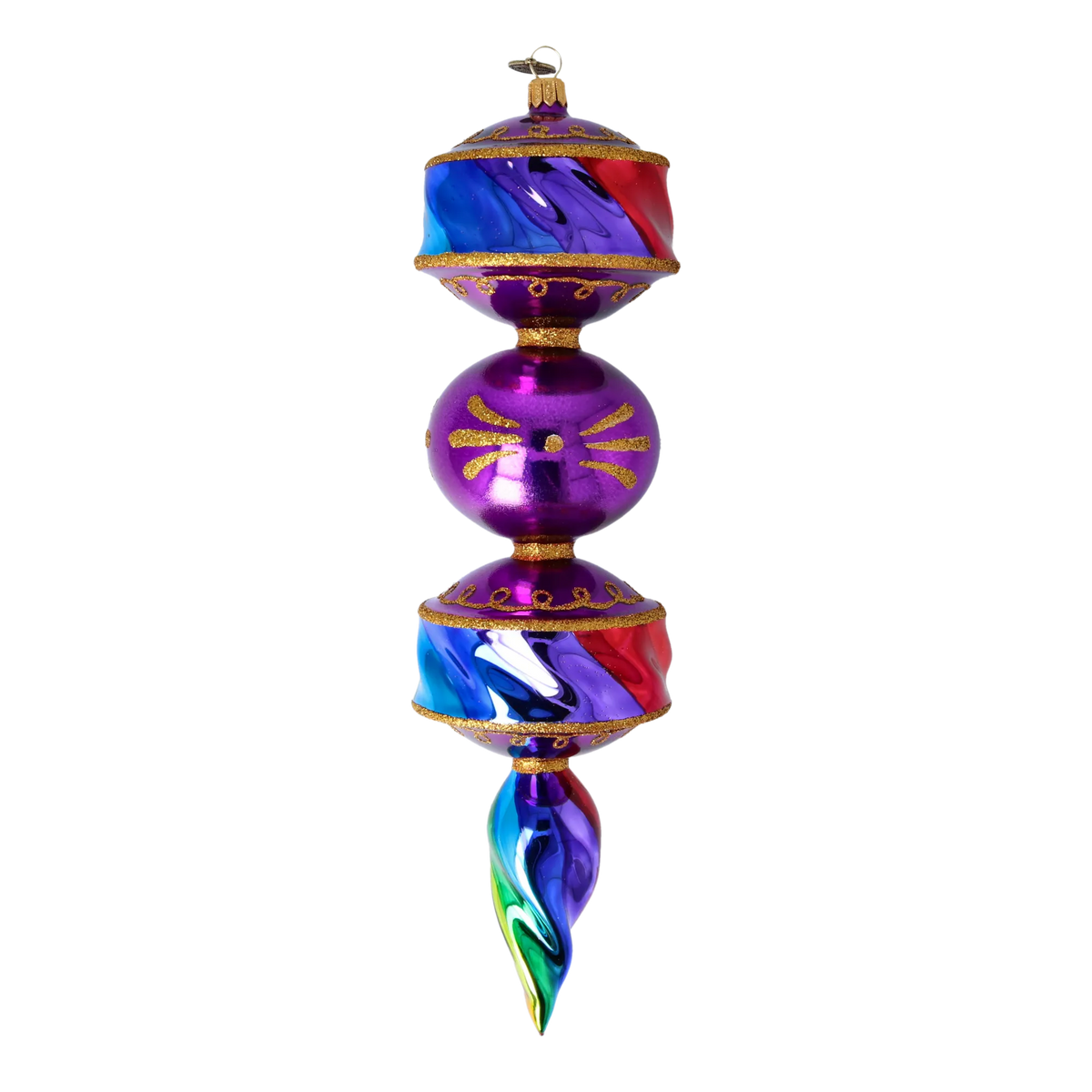 Amethyst Aurora | Hand-Painted Glass Ornament | Blubom 2022-256