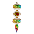Load image into Gallery viewer, Rainbow Prism Drop Handmade Glass Christmas ornament 2022-257

