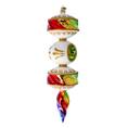 Load image into Gallery viewer, Rainbow Prism Drop Handmade Glass Christmas ornament 2022-257
