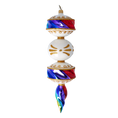 Load image into Gallery viewer, Rainbow Prism Drop Handmade Glass Christmas ornament 2022-257
