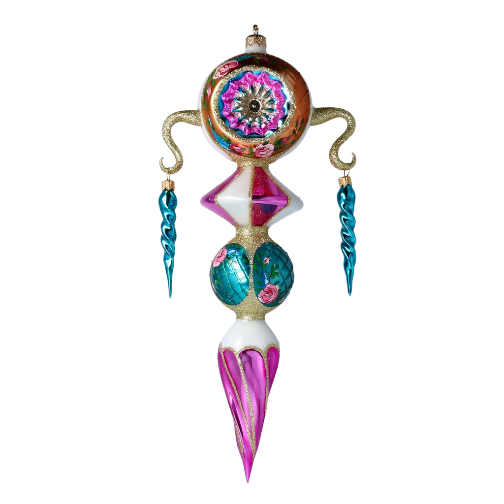 Gilded Garden Solstice | Hand-Painted Glass Ornament | Blubom 2022-258