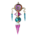 Załaduj obraz do przeglądarki galerii, Gilded Garden Solstice | Hand-Painted Glass Ornament | Blubom 2022-258
