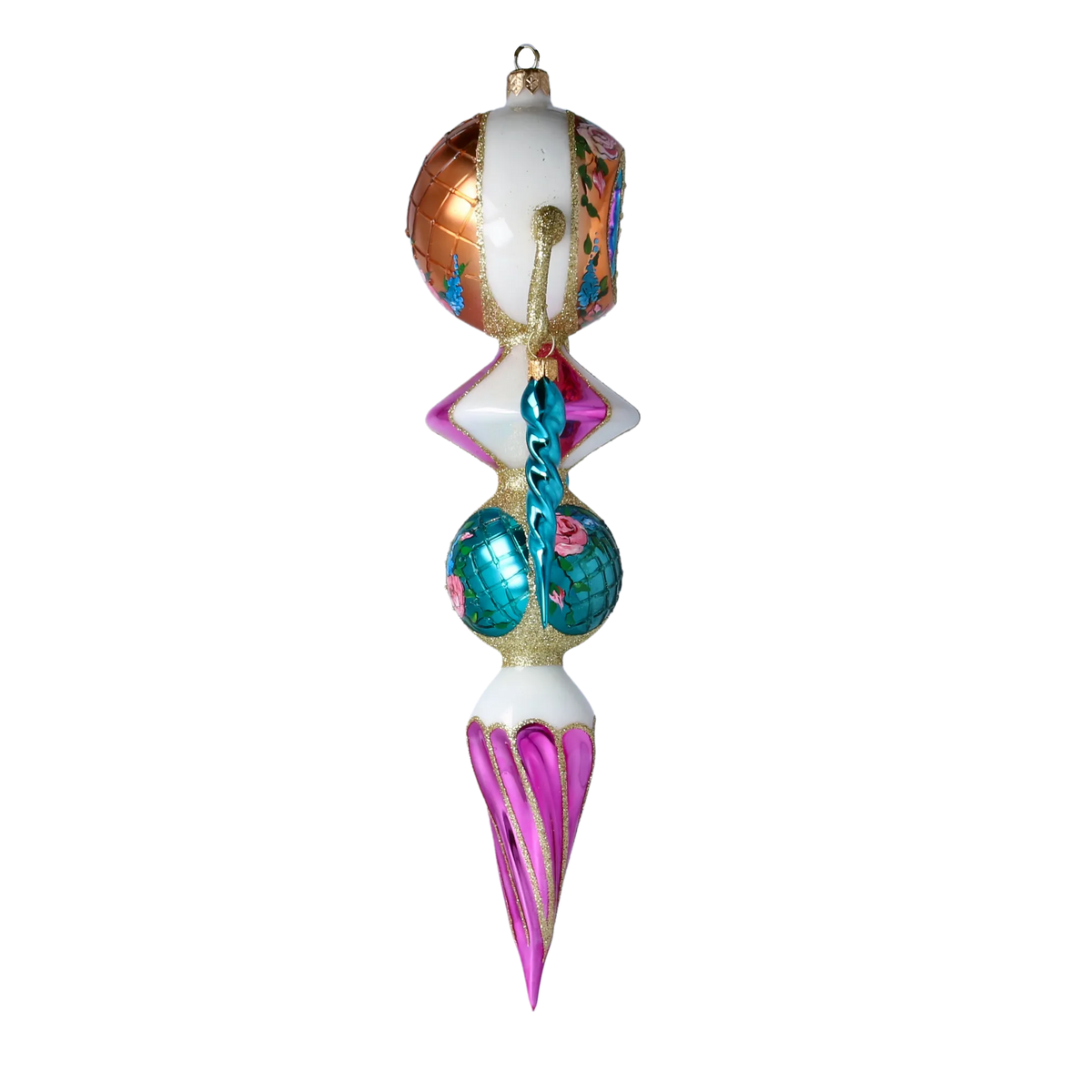 Gilded Garden Solstice | Hand-Painted Glass Ornament | Blubom 2022-258