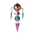 Załaduj obraz do przeglądarki galerii, Gilded Garden Solstice | Hand-Painted Glass Ornament | Blubom 2022-258
