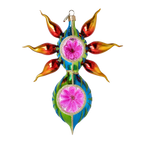 Vivid Solstice Pulse | Hand-Painted Glass Ornament | Blubom 2022-259