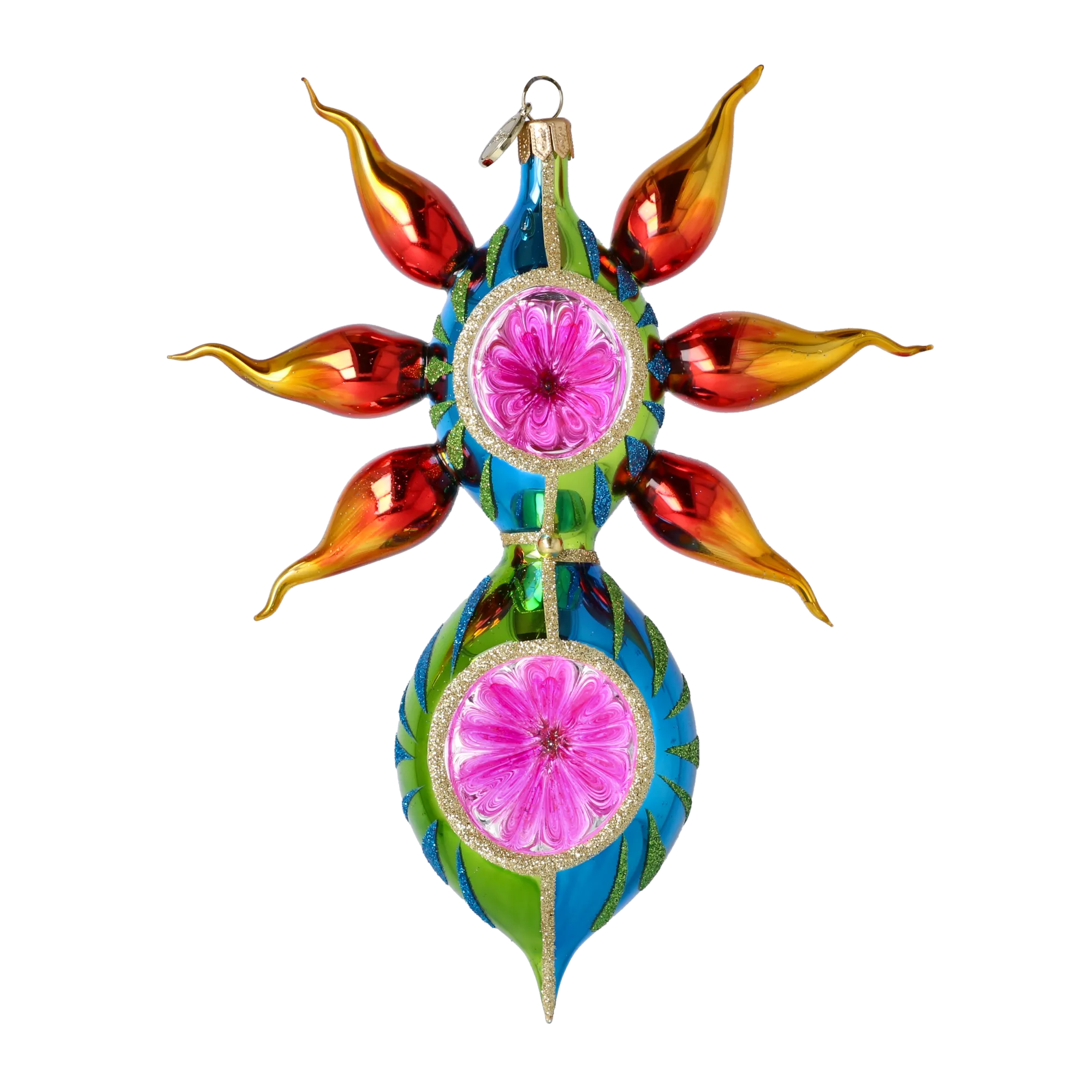 Drop Sunshine. Handmade Glass Christmas ornament. 2022-259