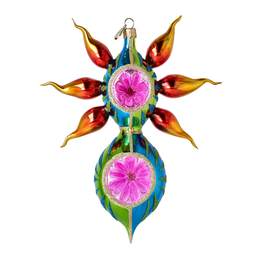 Drop Sunshine. Handmade Glass Christmas ornament. 2022-259