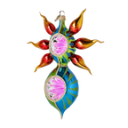 Vivid Solstice Pulse | Hand-Painted Glass Ornament | Blubom 2022-259