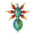 Vivid Solstice Pulse | Hand-Painted Glass Ornament | Blubom 2022-259