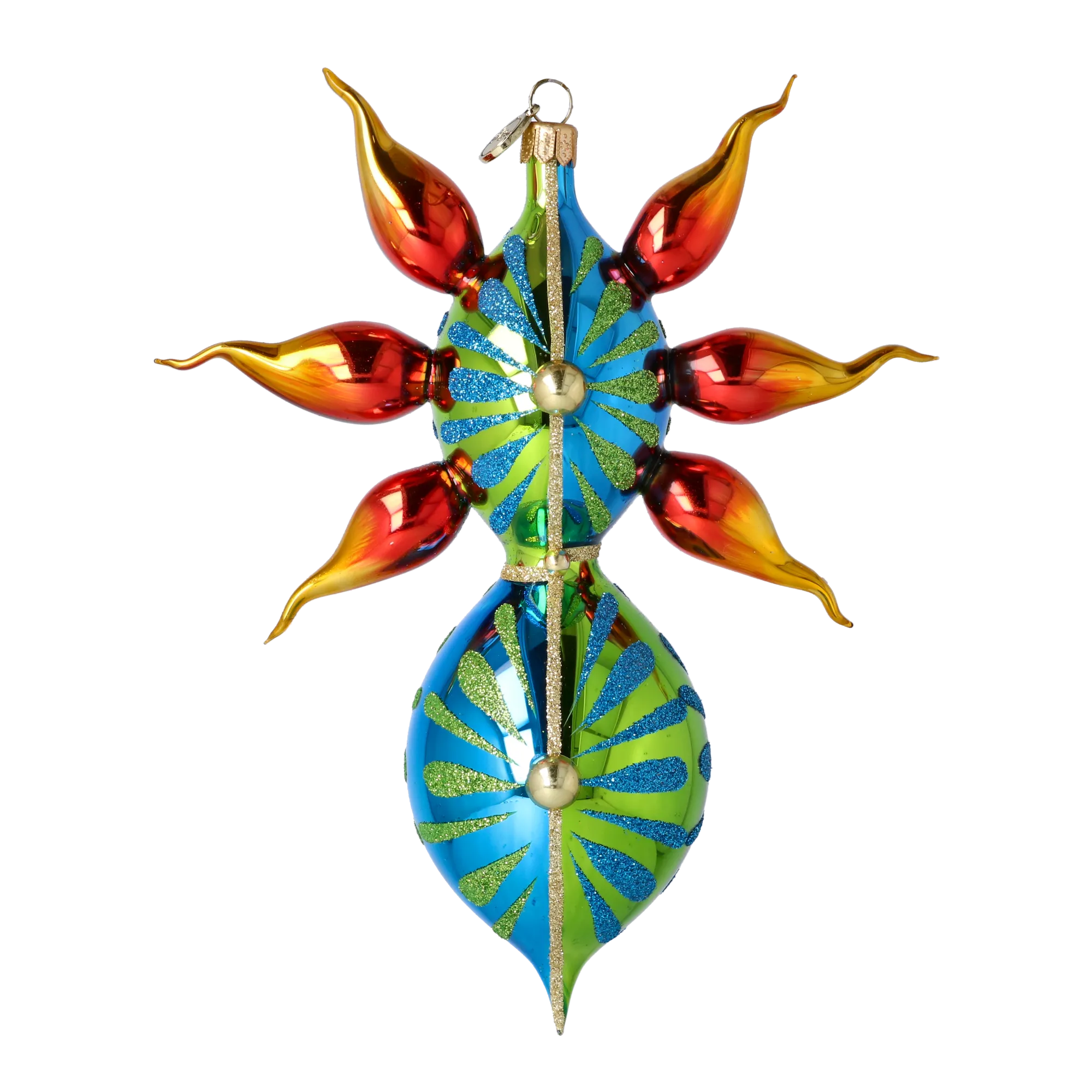 Drop Sunshine. Handmade Glass Christmas ornament. 2022-259