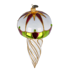 Porcelain Solstice Echo | Hand-Painted Glass Ornament | Blubom 2022-261