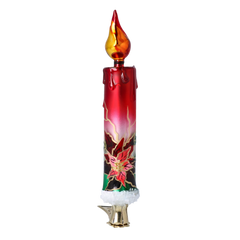 Clip-On Candle in Poinsettia