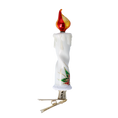 Load image into Gallery viewer, Poinsettia Flame Candle Handmade Glass Christmas ornaments 2022-265
