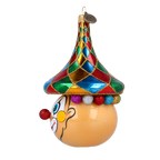 Jubilant Harlequin | Hand-Painted Glass Ornament | Blubom 2022-271