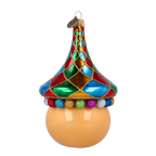 Jubilant Harlequin | Hand-Painted Glass Ornament | Blubom 2022-271