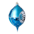 Load image into Gallery viewer, Azure Starburst Reflector Premium christmas glass ornament 2022-274
