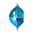 Load image into Gallery viewer, Azure Starburst Reflector Premium christmas glass ornament 2022-274
