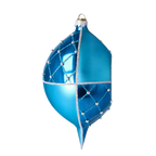 Sapphire Solstice | Hand-Painted Glass Ornament | Blubom 2022-274