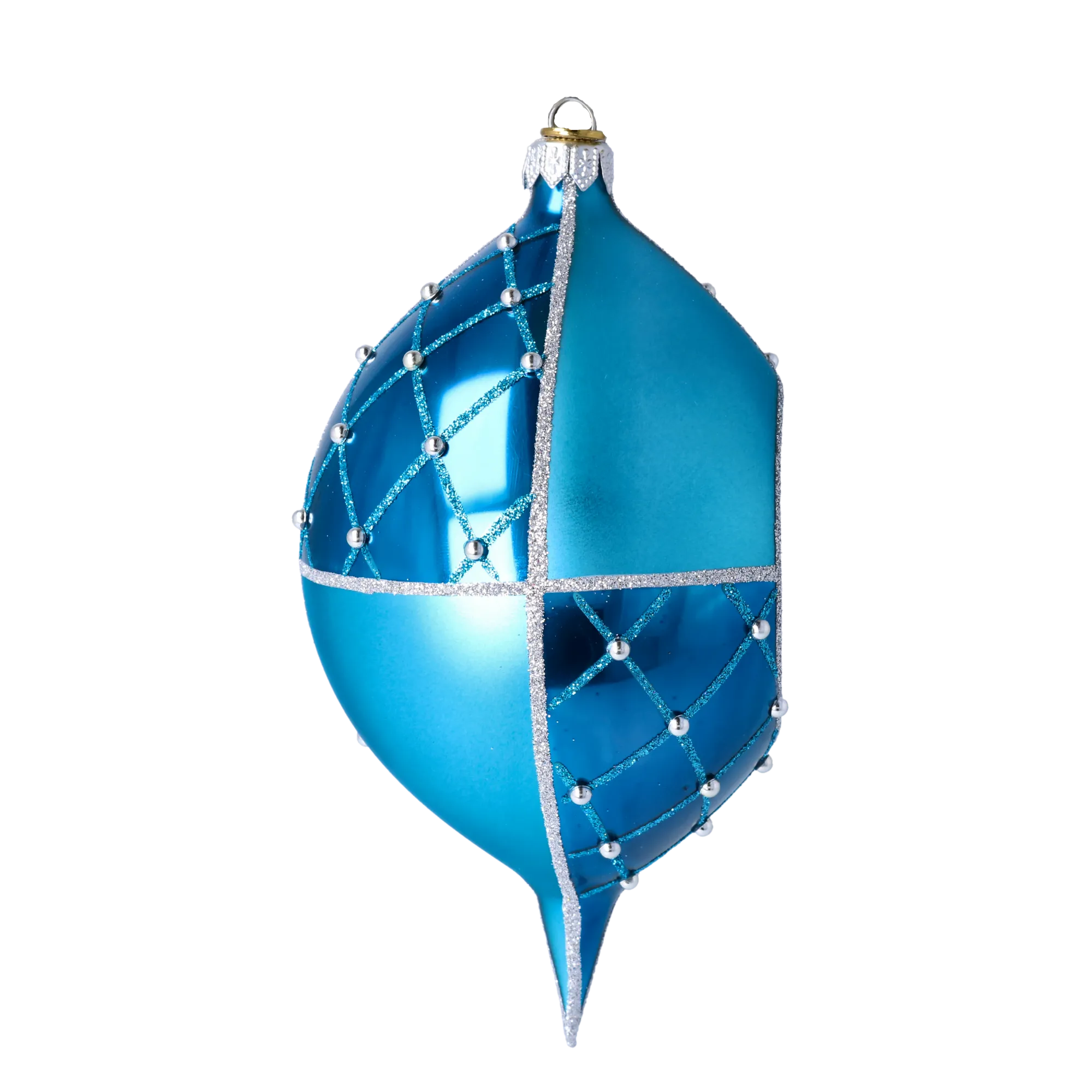 Azure Starburst Reflector Premium christmas glass ornament 2022-274