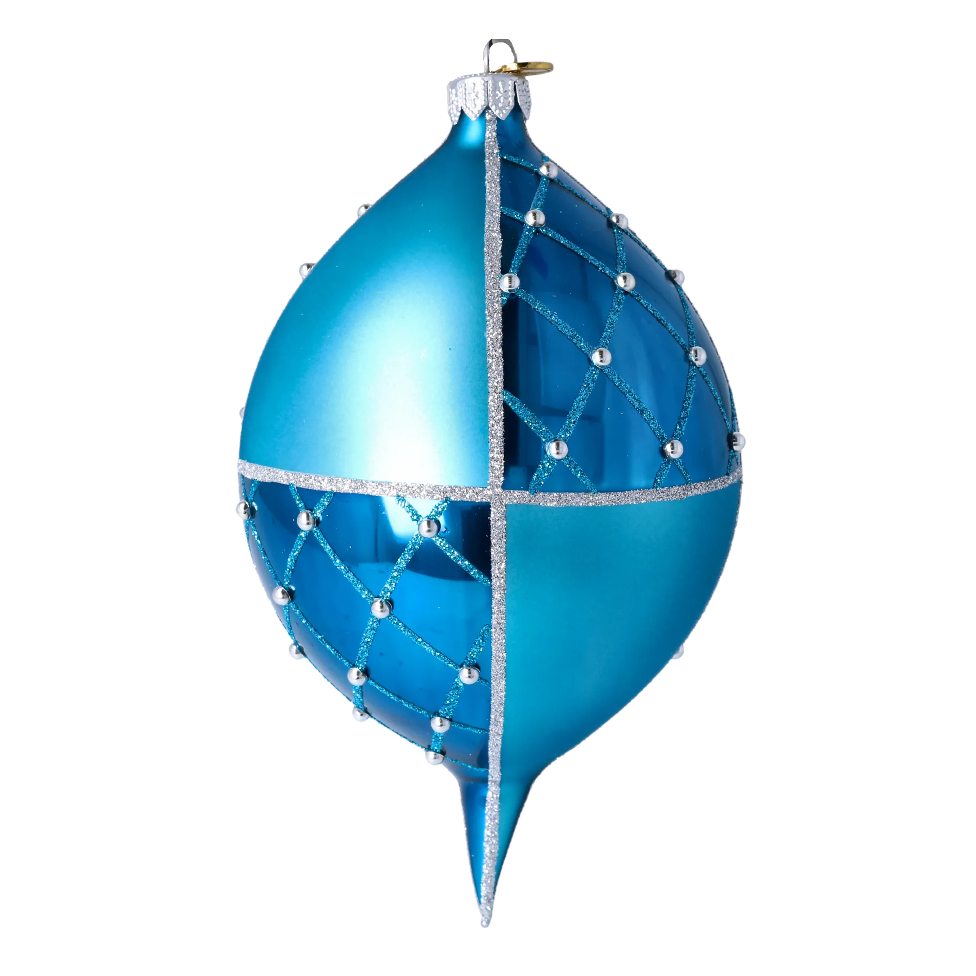 Azure Starburst Reflector Premium christmas glass ornament 2022-274