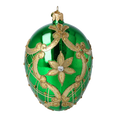 Emerald Sovereign Solstice | Hand-Painted Glass Ornament | Blubom 2022-288