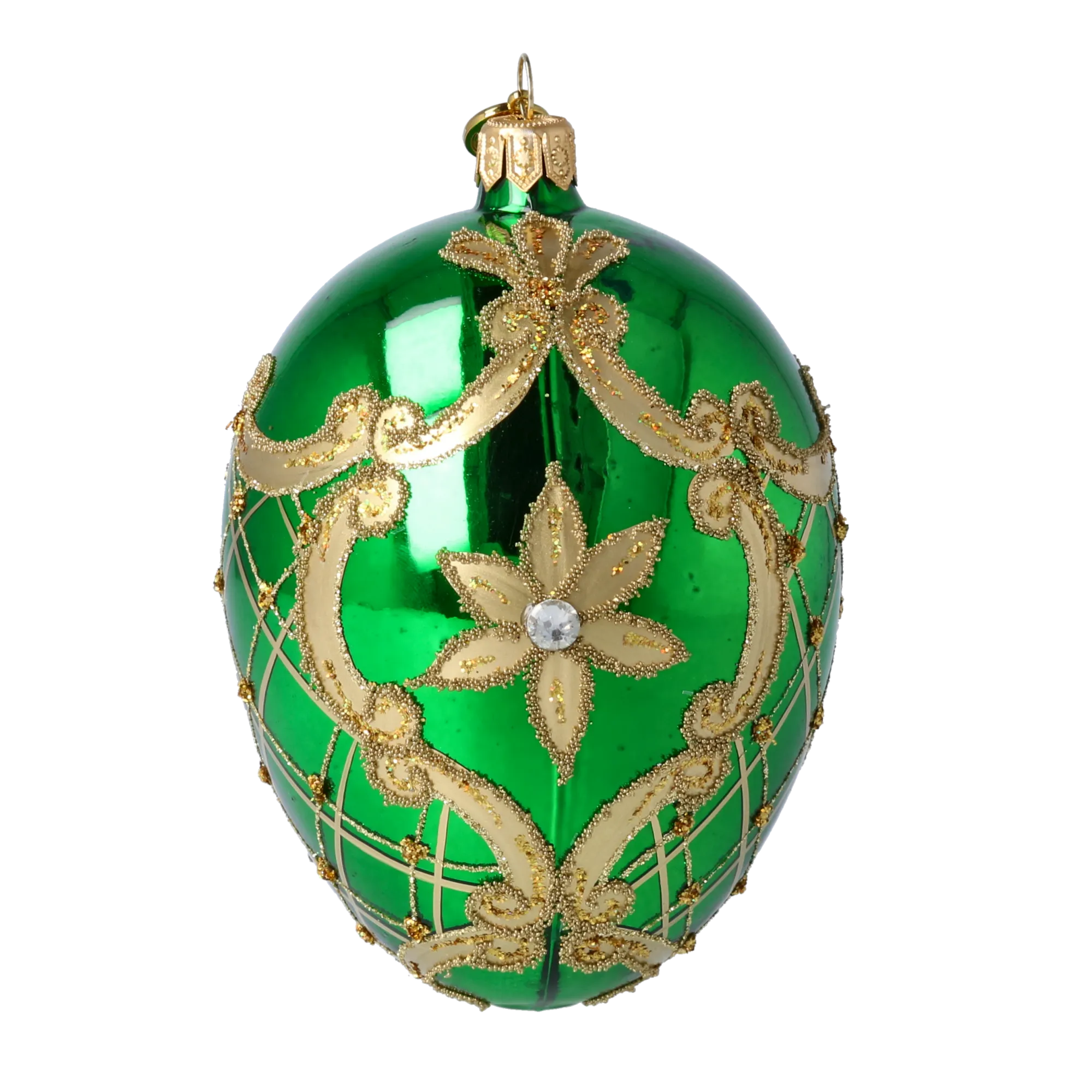 Imperial Emerald Egg Premium christmas glass ornament 2022-288