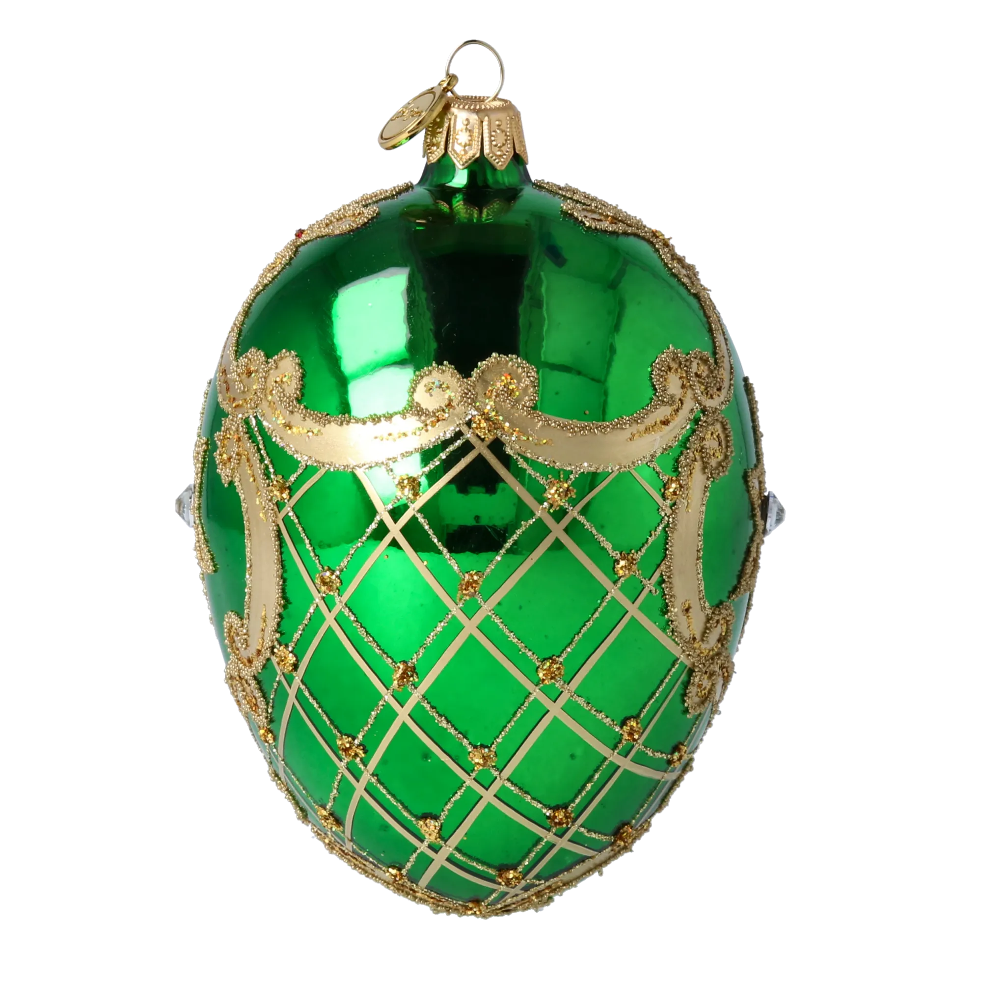 Imperial Emerald Egg Premium christmas glass ornament 2022-288