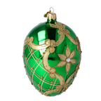 Emerald Sovereign Solstice | Hand-Painted Glass Ornament | Blubom 2022-288