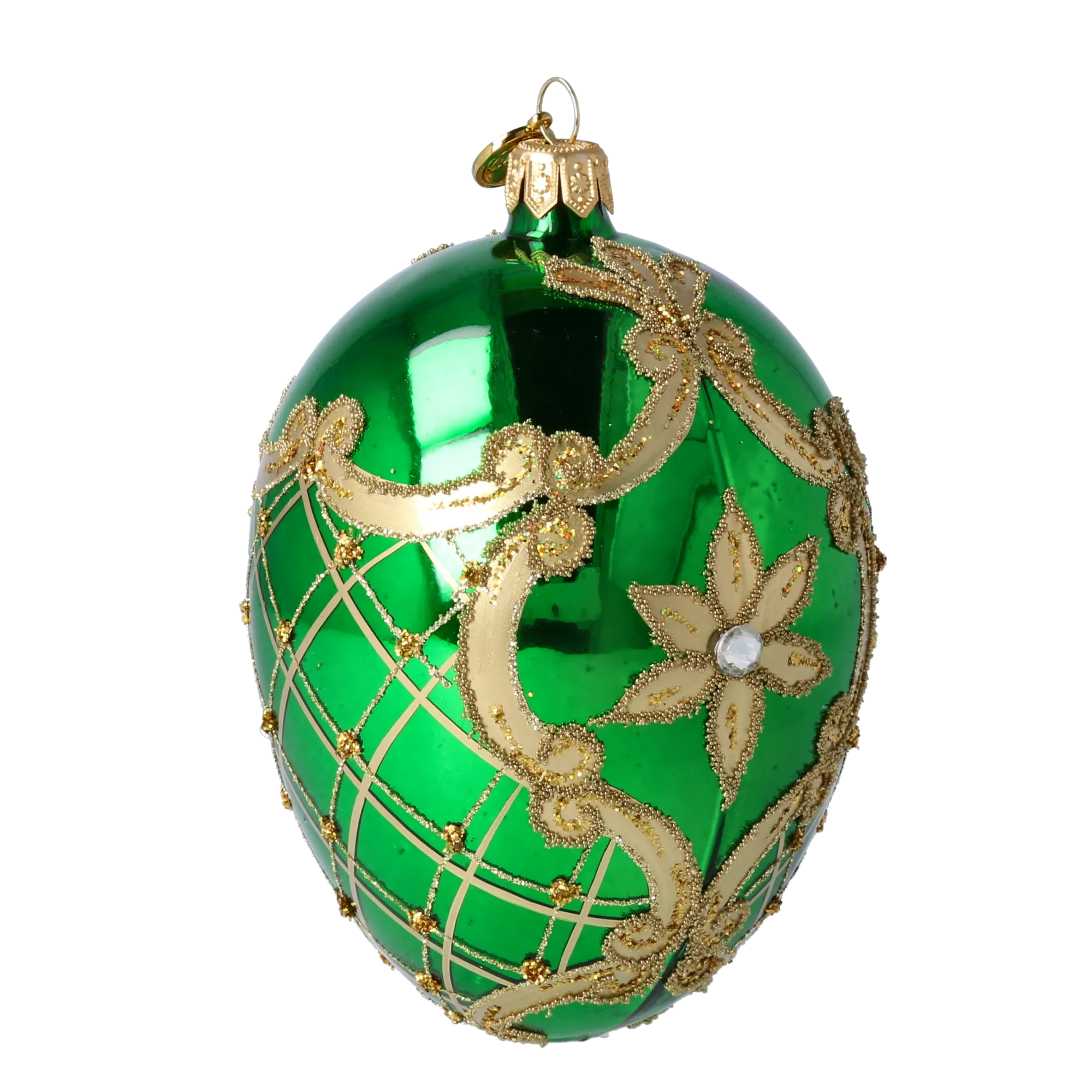 Imperial Emerald Egg Premium christmas glass ornament 2022-288