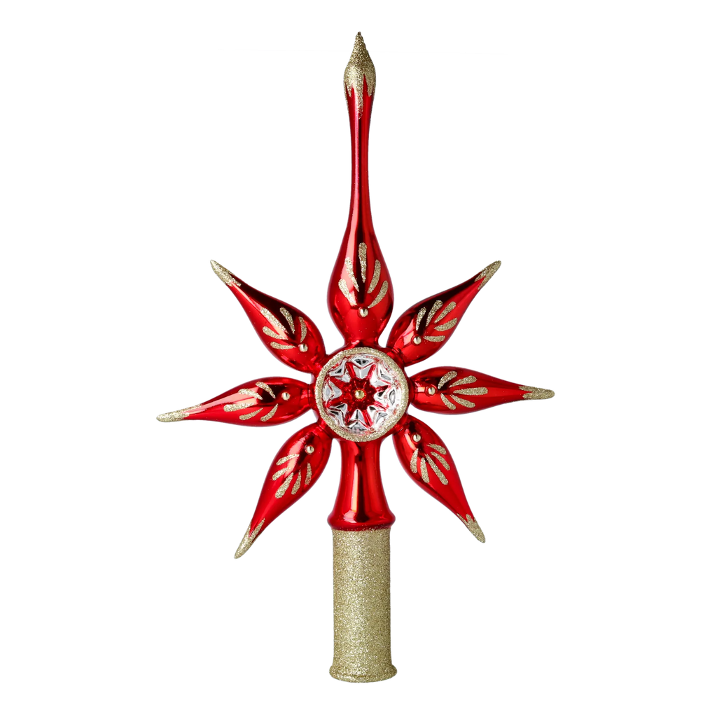 Garnet Zenith Solstice | Hand-Painted Glass Ornament | Blubom 2022-293