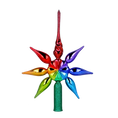 Załaduj obraz do przeglądarki galerii, Rainbow star. Handmade Glass Christmas ornament. 2022-302
