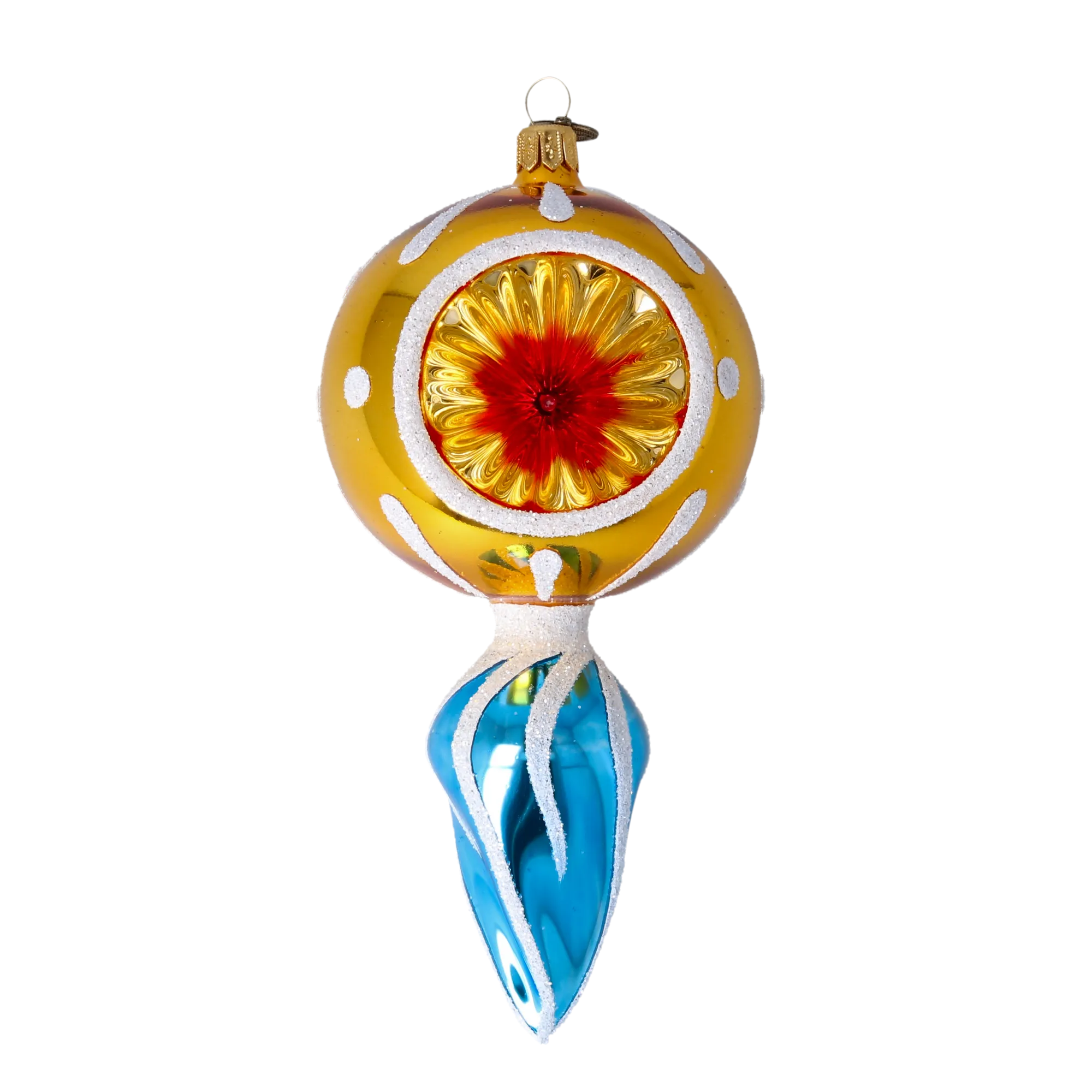 Drop Sunshine. Handmade Glass Christmas ornament 2022-312