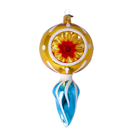 Drop Sunshine. Handmade Glass Christmas ornament 2022-312