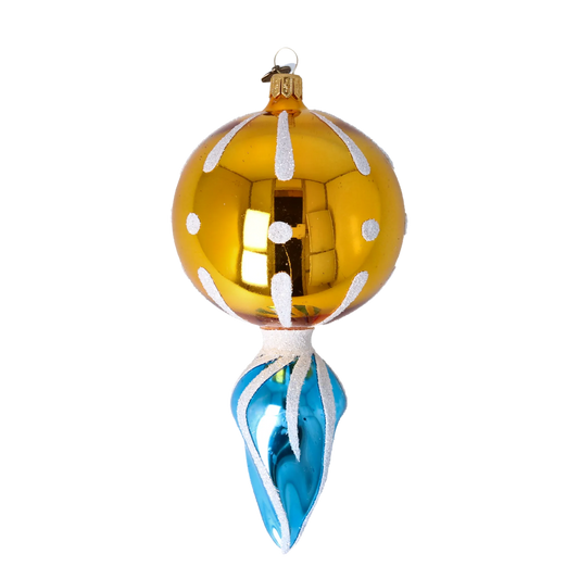 Drop Sunshine. Handmade Glass Christmas ornament 2022-312