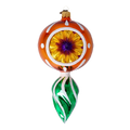 Saffron Aurora Echo | Hand-Painted Glass Ornament | Blubom 2022-313