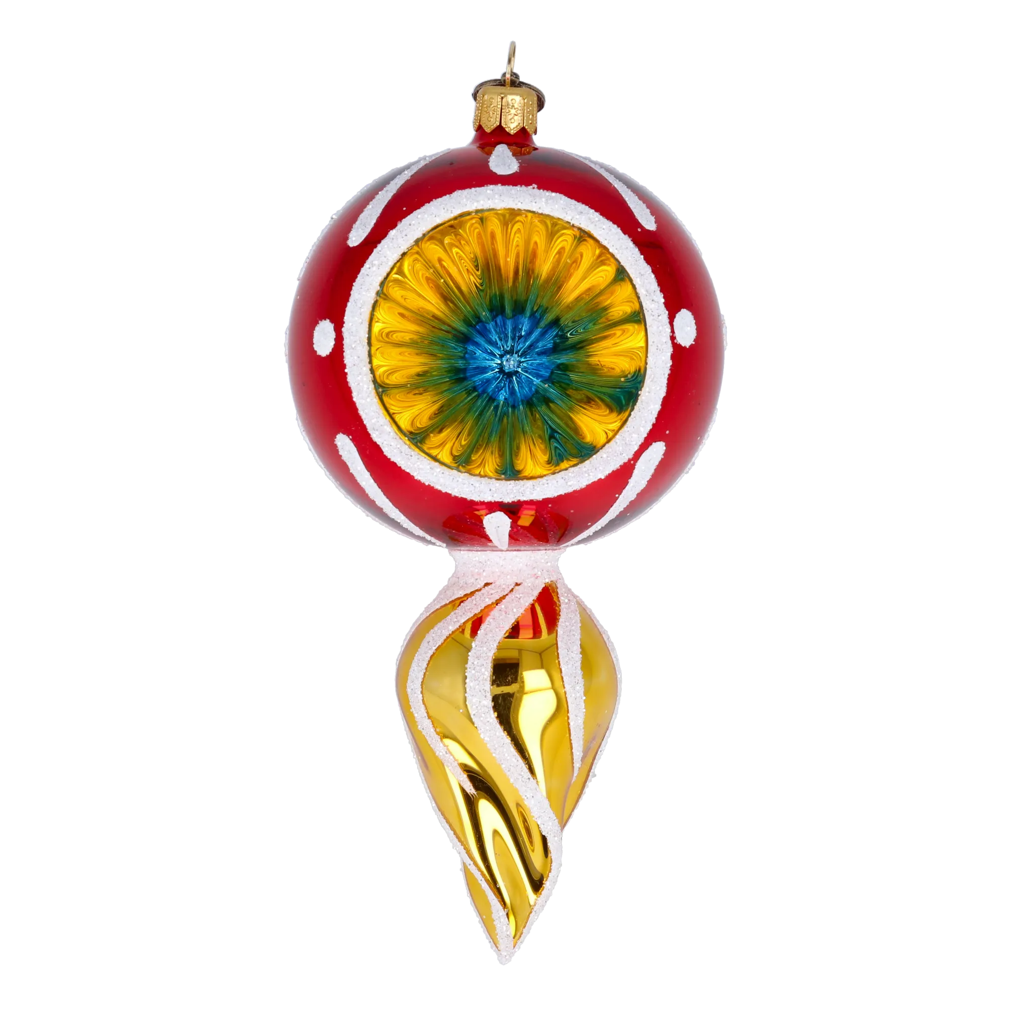 Drop Sunshine. Handmade Glass Christmas ornament 2022-314