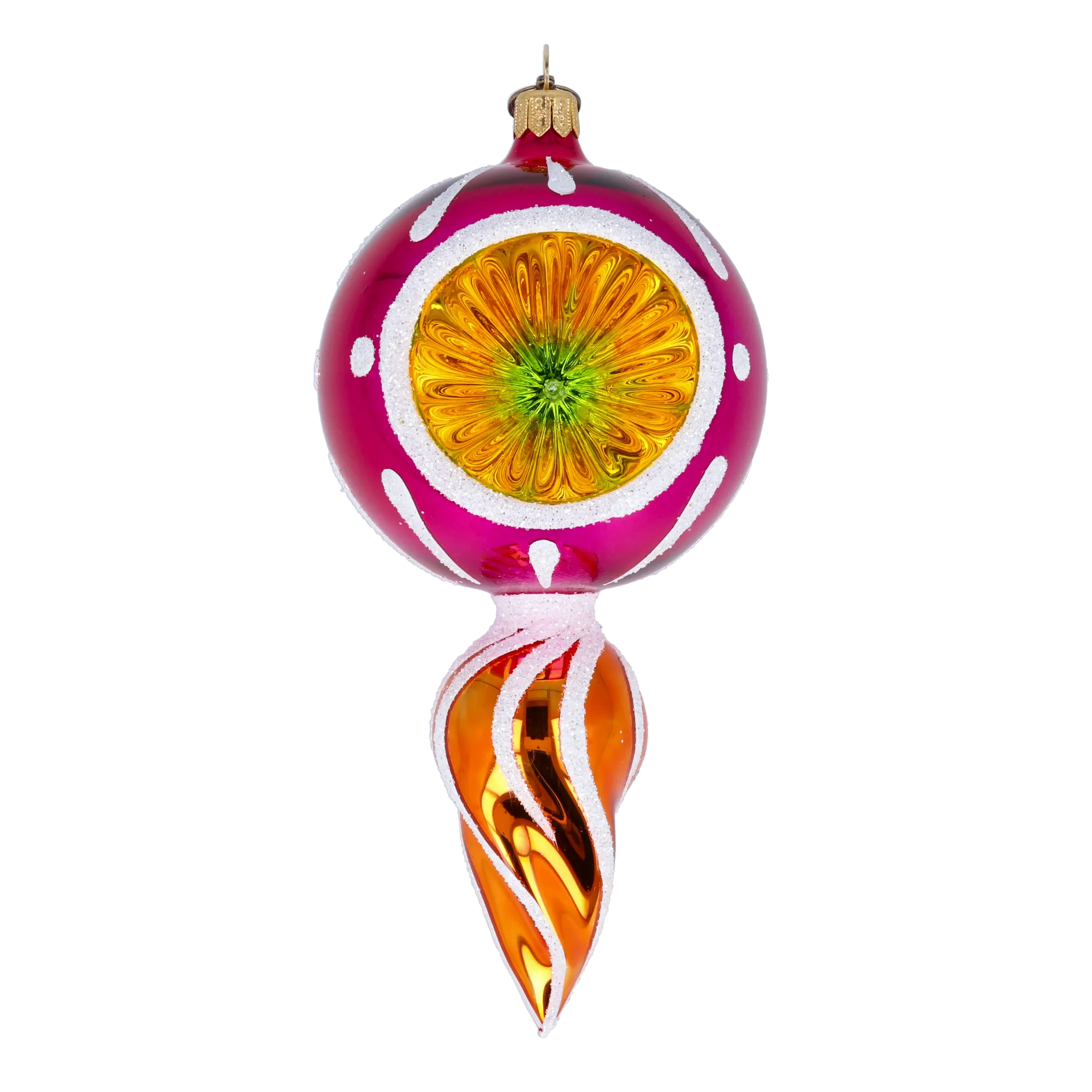 Drop Sunshine. Handmade Glass Christmas ornament 2022-316